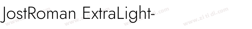 JostRoman ExtraLight字体转换